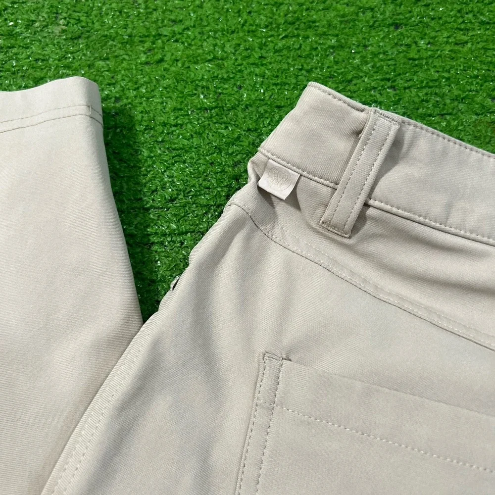 Lululemon Golf Pants 36x30 ABC Classic Fit Swift Cotton Stretch Beige Preppy EUC